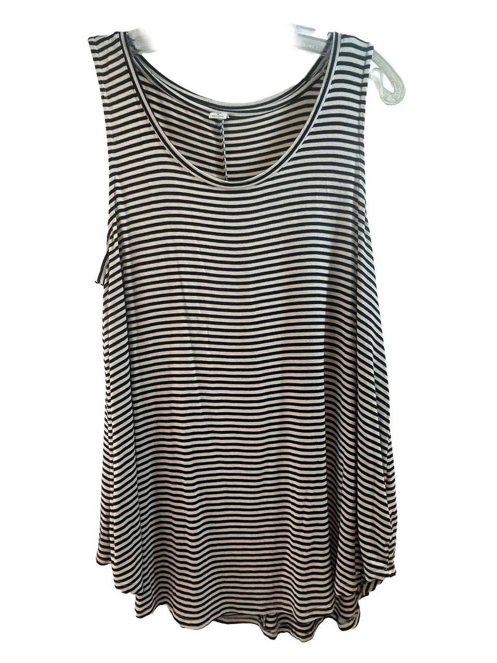 Old Navy Women’s Size M pLuxe Black and White Striped Tank